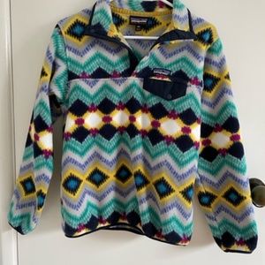 Multicolor Patagonia Fleece 1/4 zipper pullover sweater